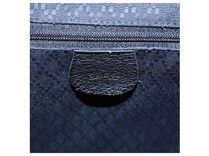 Bamboo Mochila GUCCI em couro camurça preto e dourado 003 58 0016 Auth nb007 - vista 28