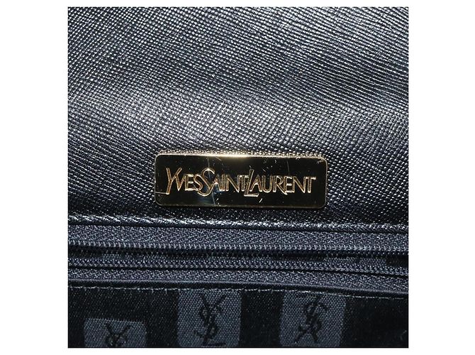 Borsa a spalla in pelle nera SAINT LAURENT Auth sw105 Nero - vista 11