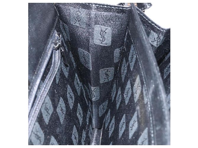Borsa a spalla in pelle nera SAINT LAURENT Auth sw105 Nero - vista 18