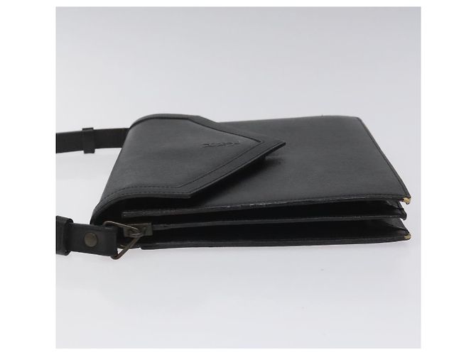 Borsa a spalla in pelle nera SAINT LAURENT Auth sw105 Nero - vista 4