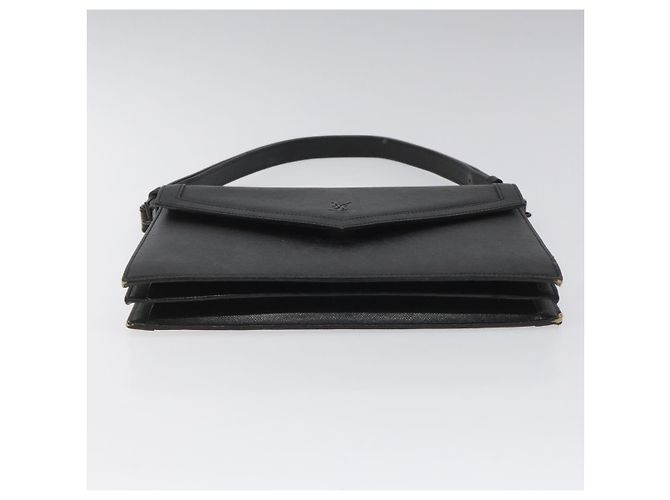 Borsa a spalla in pelle nera SAINT LAURENT Auth sw105 Nero - vista 5