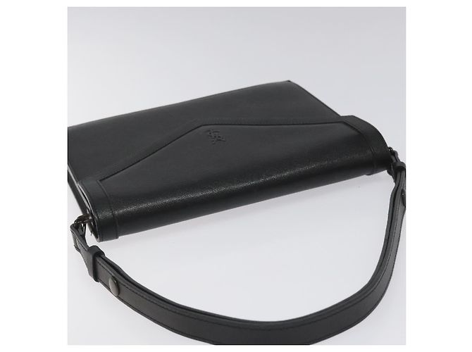 Borsa a spalla in pelle nera SAINT LAURENT Auth sw105 Nero - vista 6