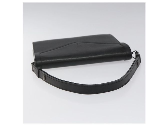 Borsa a spalla in pelle nera SAINT LAURENT Auth sw105 Nero - vista 7