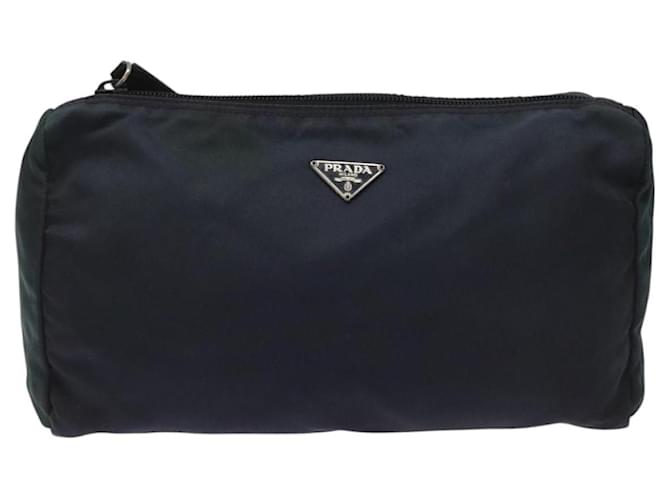 Pochette Prada in nylon blu navy Auth nb170 - vista 13