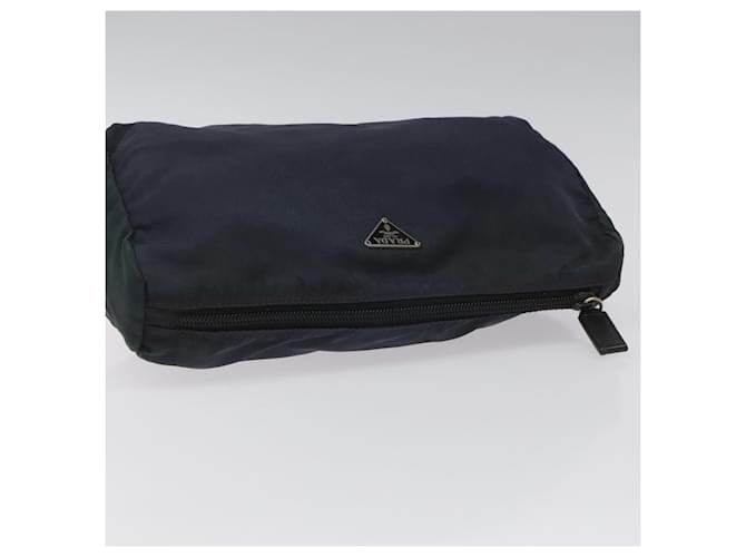 Pochette Prada in nylon blu navy Auth nb170 - vista 5