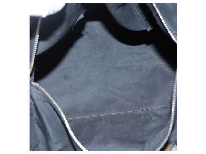 PRADA Borsa a mano in nylon nero argento autentica IN024 - vista 11