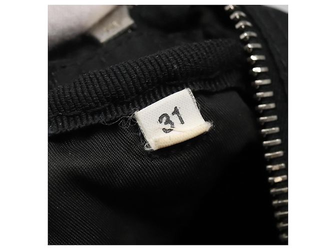 PRADA Borsa a mano in nylon nero argento autentica IN024 - vista 12
