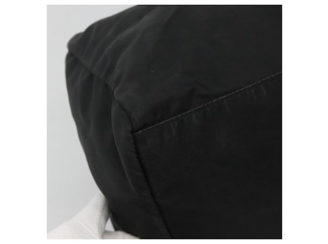 PRADA Borsa a mano in nylon nero argento autentica IN024 - vista 16