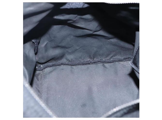 PRADA Borsa a mano in nylon nero argento autentica IN024 - vista 20