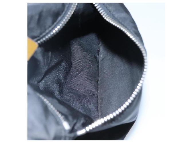 PRADA Borsa a mano in nylon nero argento autentica IN024 - vista 21