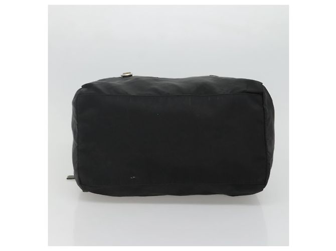 PRADA Borsa a mano in nylon nero argento autentica IN024 - vista 5
