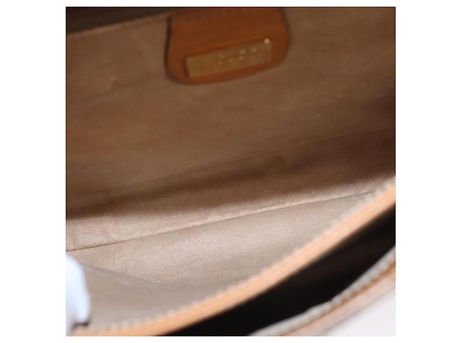 Gucci Borsa a Spalla Micro GG Supreme PVC Beige Oro 001 14 5364 Auth ep7769 D'oro - vista 11
