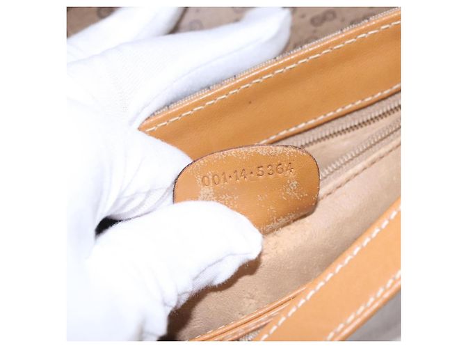 Gucci Borsa a Spalla Micro GG Supreme PVC Beige Oro 001 14 5364 Auth ep7769 D'oro - vista 12