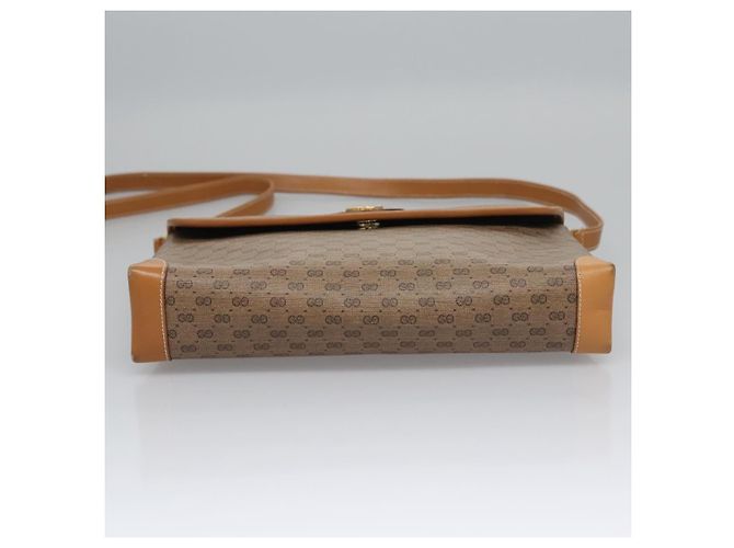 Gucci Borsa a Spalla Micro GG Supreme PVC Beige Oro 001 14 5364 Auth ep7769 D'oro - vista 5
