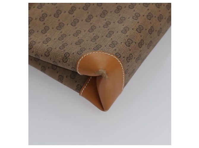 Gucci Borsa a Spalla Micro GG Supreme PVC Beige Oro 001 14 5364 Auth ep7769 D'oro - vista 9