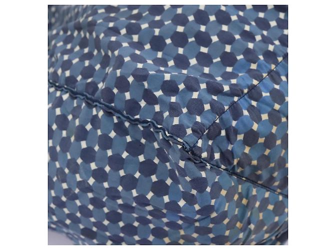 Borsa Tote PRADA in nylon blu Auth nb209 - vista 14