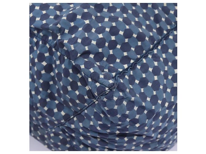 Borsa Tote PRADA in nylon blu Auth nb209 - vista 15