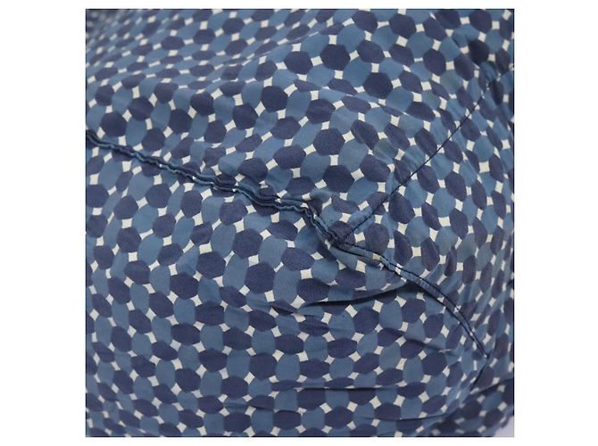 Borsa Tote PRADA in nylon blu Auth nb209 - vista 16