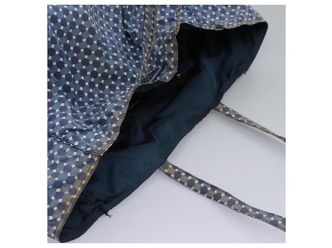 Borsa Tote PRADA in nylon blu Auth nb209 - vista 6
