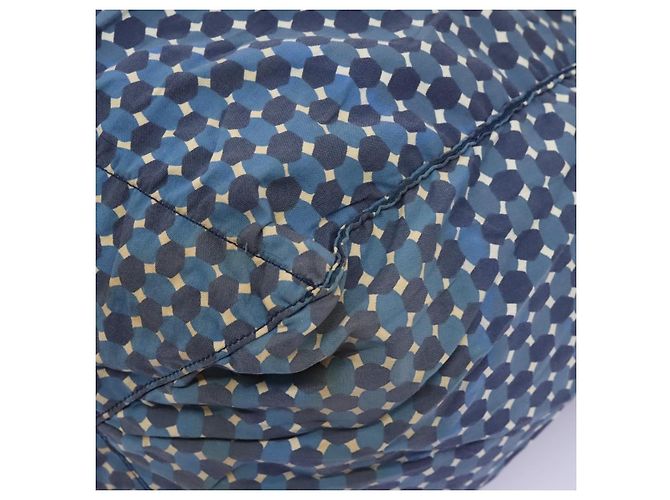 Borsa Tote PRADA in nylon blu Auth nb209 - vista 9
