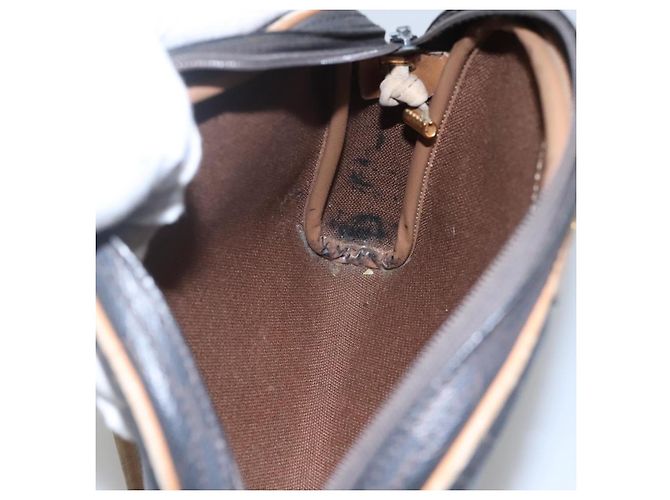 Borsa a spalla in tela a nido d'ape Christian Dior in pelle PVC nera Auth ti2906 - vista 12
