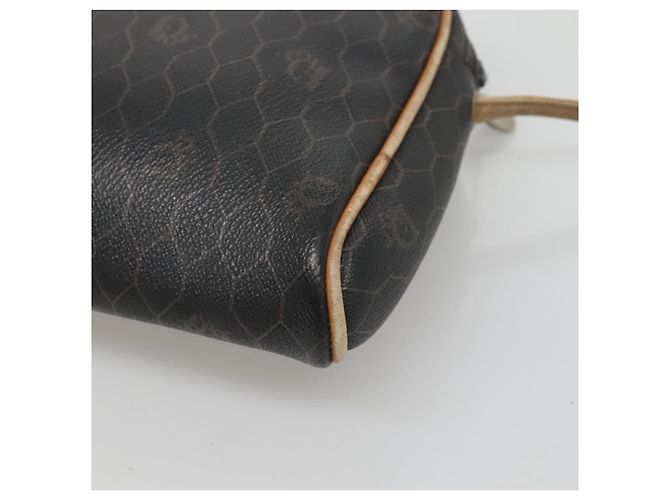 Borsa a spalla in tela a nido d'ape Christian Dior in pelle PVC nera Auth ti2906 - vista 16