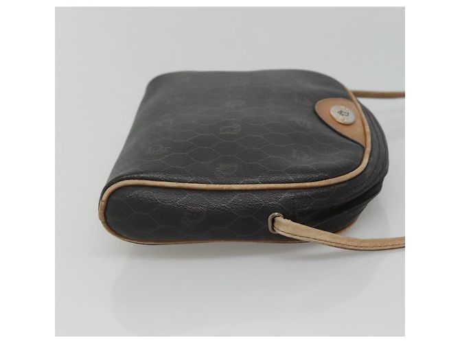 Borsa a spalla in tela a nido d'ape Christian Dior in pelle PVC nera Auth ti2906 - vista 3