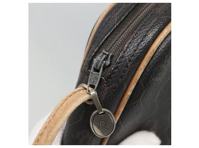Borsa a spalla in tela a nido d'ape Christian Dior in pelle PVC nera Auth ti2906 - vista 9