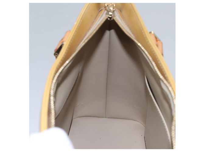 LOUIS VUITTON Monogram Vernis Houston Bolsa de Mão Bege M91004 LV Auth EC214 - vista 22