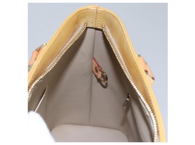 LOUIS VUITTON Monogram Vernis Houston Bolsa de Mão Bege M91004 LV Auth EC214 - vista 23