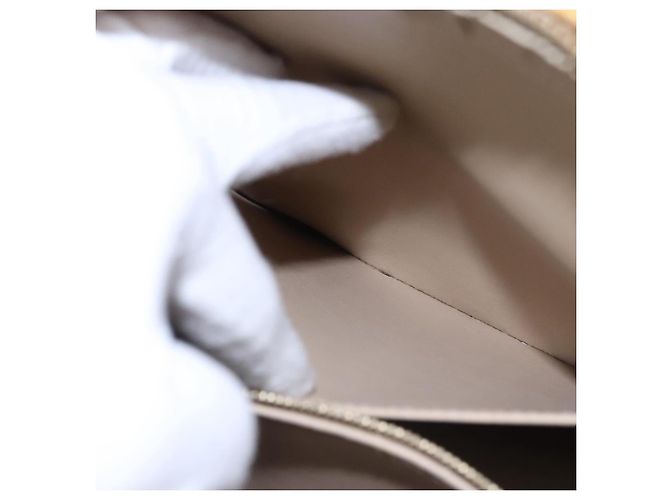 LOUIS VUITTON Monogram Vernis Houston Bolsa de Mão Bege M91004 LV Auth EC214 - vista 26