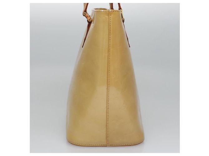 LOUIS VUITTON Monogram Vernis Houston Bolsa de Mão Bege M91004 LV Auth EC214 - vista 4
