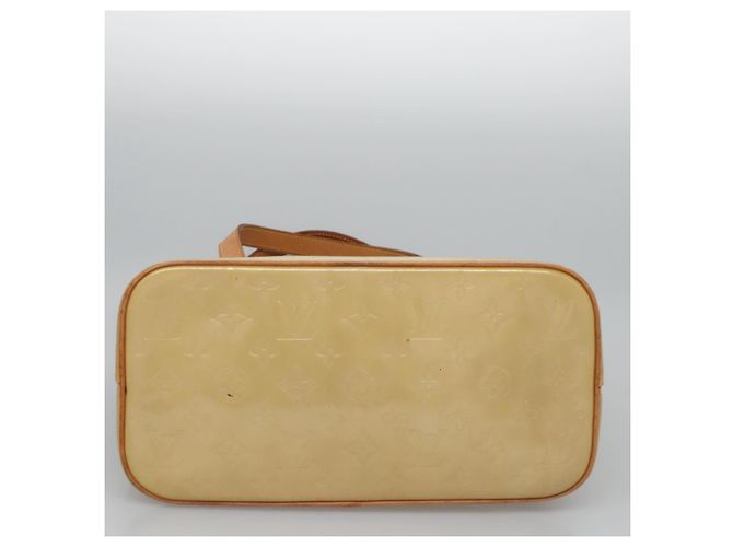 LOUIS VUITTON Monogram Vernis Houston Bolsa de Mão Bege M91004 LV Auth EC214 - vista 6