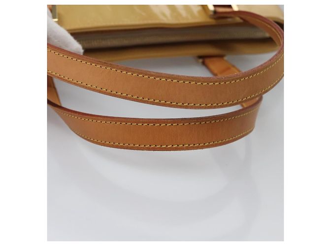 LOUIS VUITTON Monogram Vernis Houston Bolsa de Mão Bege M91004 LV Auth EC214 - vista 8