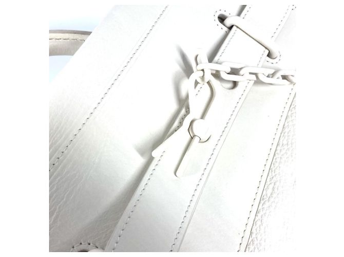 Borsa Tote Steamer PM in Taurillon Monogram Louis Vuitton Bianco - vista 12