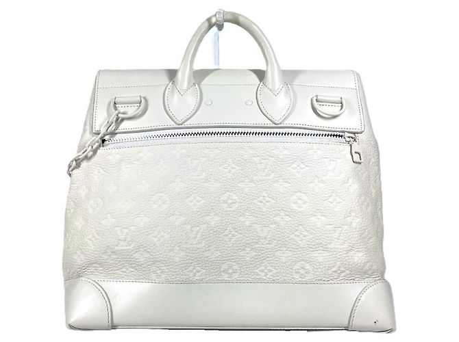 Borsa Tote Steamer PM in Taurillon Monogram Louis Vuitton Bianco - vista 2