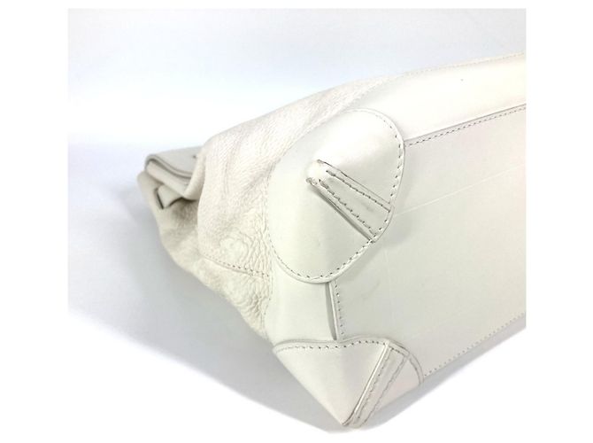 Borsa Tote Steamer PM in Taurillon Monogram Louis Vuitton Bianco - vista 6