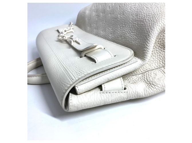 Borsa Tote Steamer PM in Taurillon Monogram Louis Vuitton Bianco - vista 7