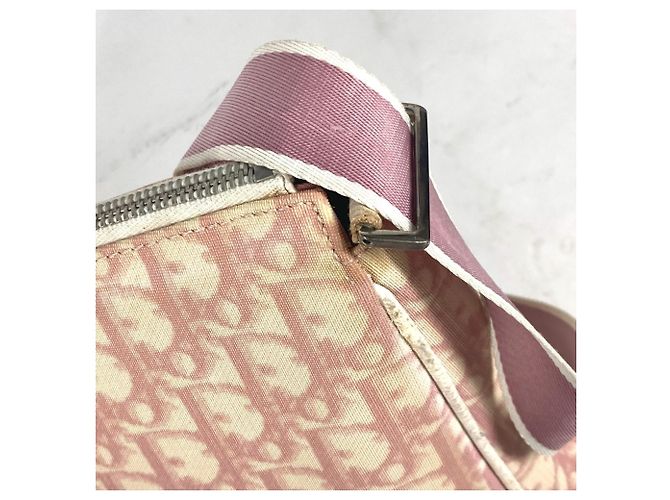 Borsa logo Trotter No. 2 di Christian Dior Rosa Bianco - vista 10