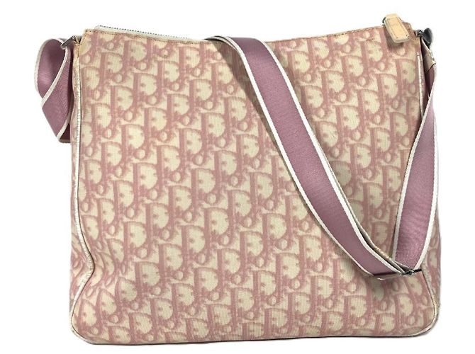 Borsa logo Trotter No. 2 di Christian Dior Rosa Bianco - vista 2
