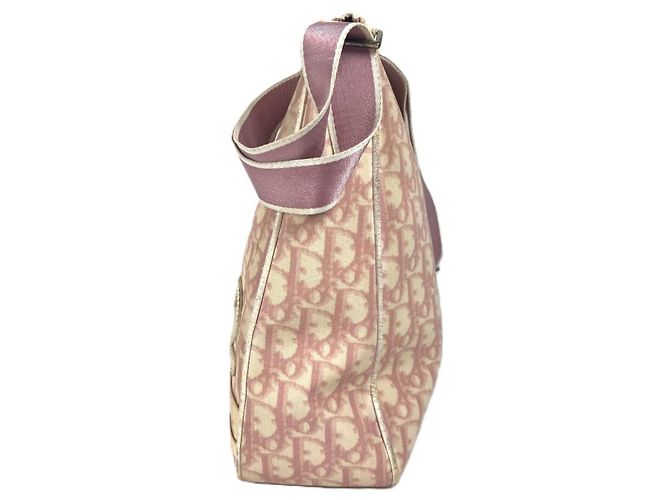 Borsa logo Trotter No. 2 di Christian Dior Rosa Bianco - vista 3