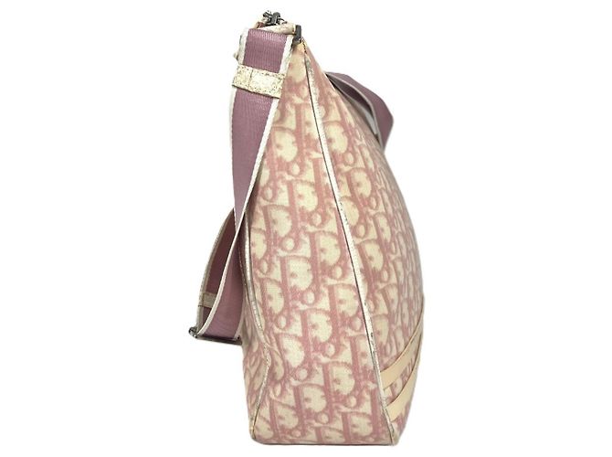 Borsa logo Trotter No. 2 di Christian Dior Rosa Bianco - vista 4