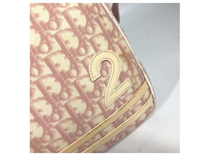 Borsa logo Trotter No. 2 di Christian Dior Rosa Bianco - vista 8