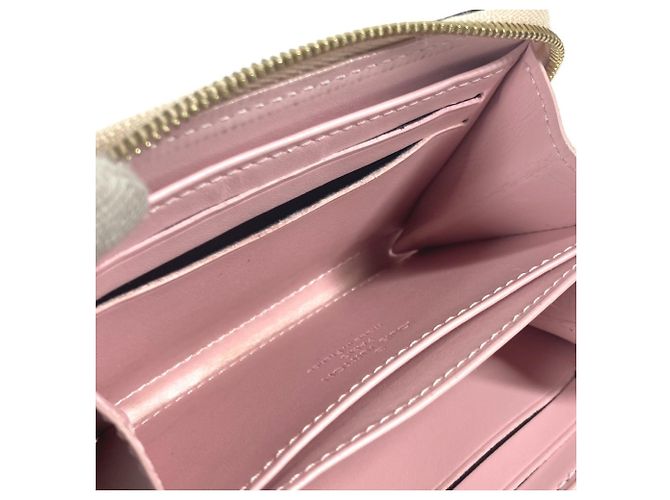 Portafoglio con zip in Vernis Monogram Rayure Louis Vuitton Rosa Beige - vista 8