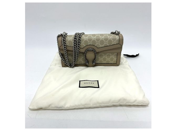 Borsa a Spalla Gucci GG Dionysus Chain Beige - vista 11