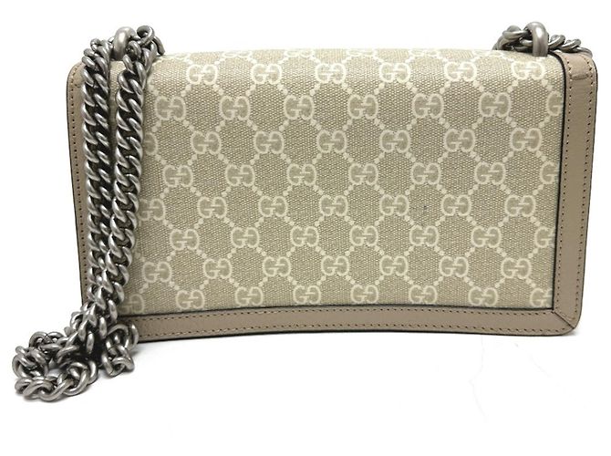 Borsa a Spalla Gucci GG Dionysus Chain Beige - vista 2