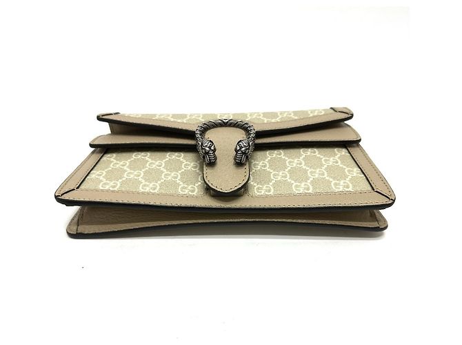 Borsa a Spalla Gucci GG Dionysus Chain Beige - vista 3