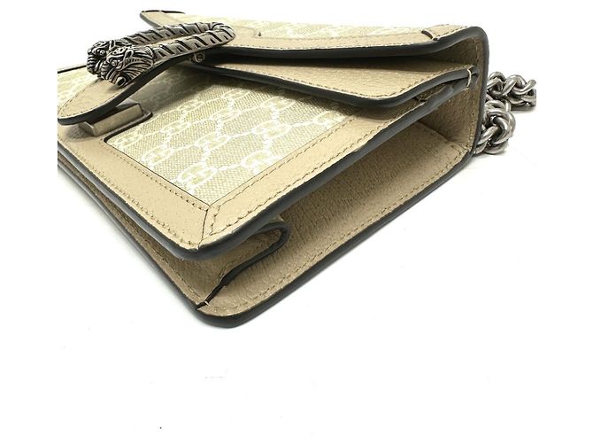 Borsa a Spalla Gucci GG Dionysus Chain Beige - vista 4