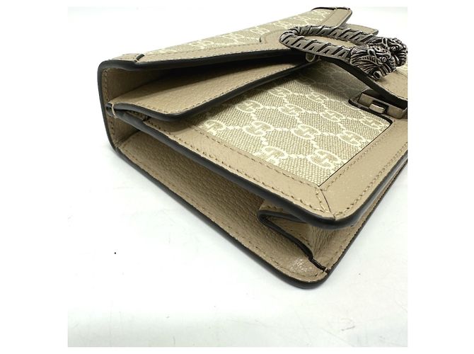 Borsa a Spalla Gucci GG Dionysus Chain Beige - vista 5