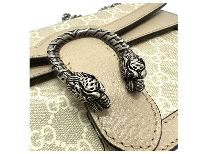Borsa a Spalla Gucci GG Dionysus Chain Beige - vista 6
